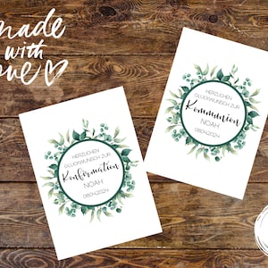 Kommunionskarte personalisiert, Konfirmationskarte Glückwünsche, Kommunionskarte mit Name, Kommunion Geldgeschenk, Konfirmation Name