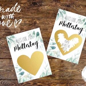 Muttertagsgeschenk, Karte Muttertag, , Muttertag Gutschein, Personalisiertes Geschenk Muttertag, personalisierte Karte Muttertag,
