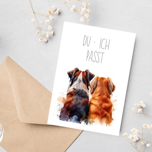 Karte Liebe, Hunde Karte, Karte Jahrestag, Karte für Hochzeitstag, Karte für Valentinstag, Karte Spruch, lustige Karte, Karte lustig Spruch