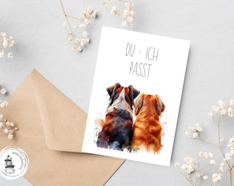 Love card, dog card, anniversary card, wedding anniversary card, Valentine's Day card, saying card, funny card, funny saying card