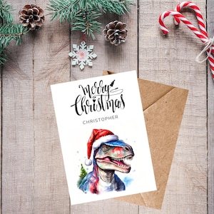 恐竜のクリスマスカード、T-Rex のクリスマスカード、T-Rex のクリスマスカード、クリスマスカード、恐竜カード、面白いクリスマスカード