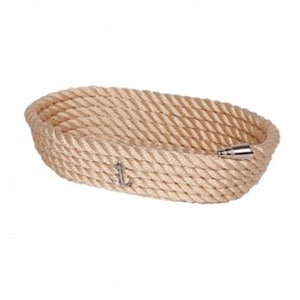Handmade Nautical Rope Oval Basket – Yacht & Coastal Serving Basket
