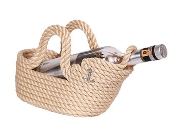 Panier porte bouteilles en osier Les Jardins de la Comtesse 4 casiers