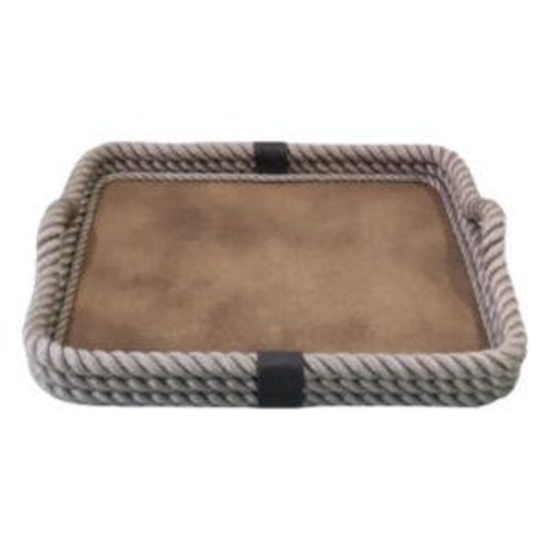 Handmade, Rope Design, Rectangle Tray, Inside Leather Covered. - Etsy