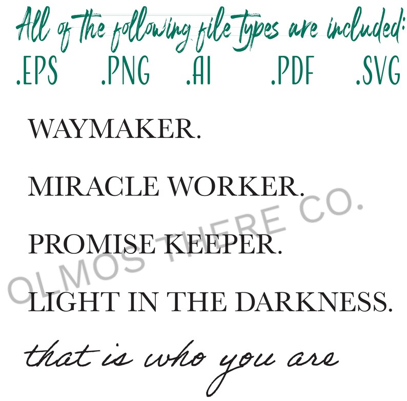 Download Waymaker .svg .png .eps .pdf .ai file only to use on shirt ...