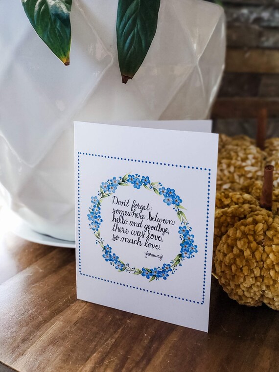 Printable Forget Me Not Greeting Card Sympathy Card 5x7 | Etsy