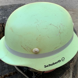 Original German Firefighter Helmet ,  Helmet for Bikers, Old Fiberglass Helmet 2008y