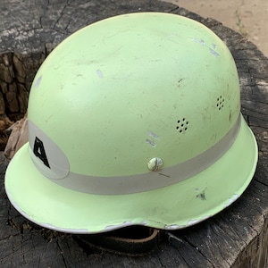 Original German Firefighter Helmet M34,  Helmet for Bikers, Old Aluminium Helmet 1970s