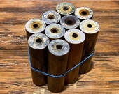 Vintage Bakelite Rods, Vein Bakelite Handle, Prayer Bead 1930s. 10pcs