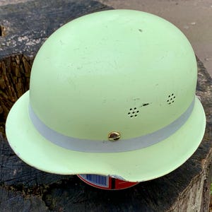 Original German Firefighter Helmet M34,  Helmet for Bikers, Old Aluminium Helmet 1970s