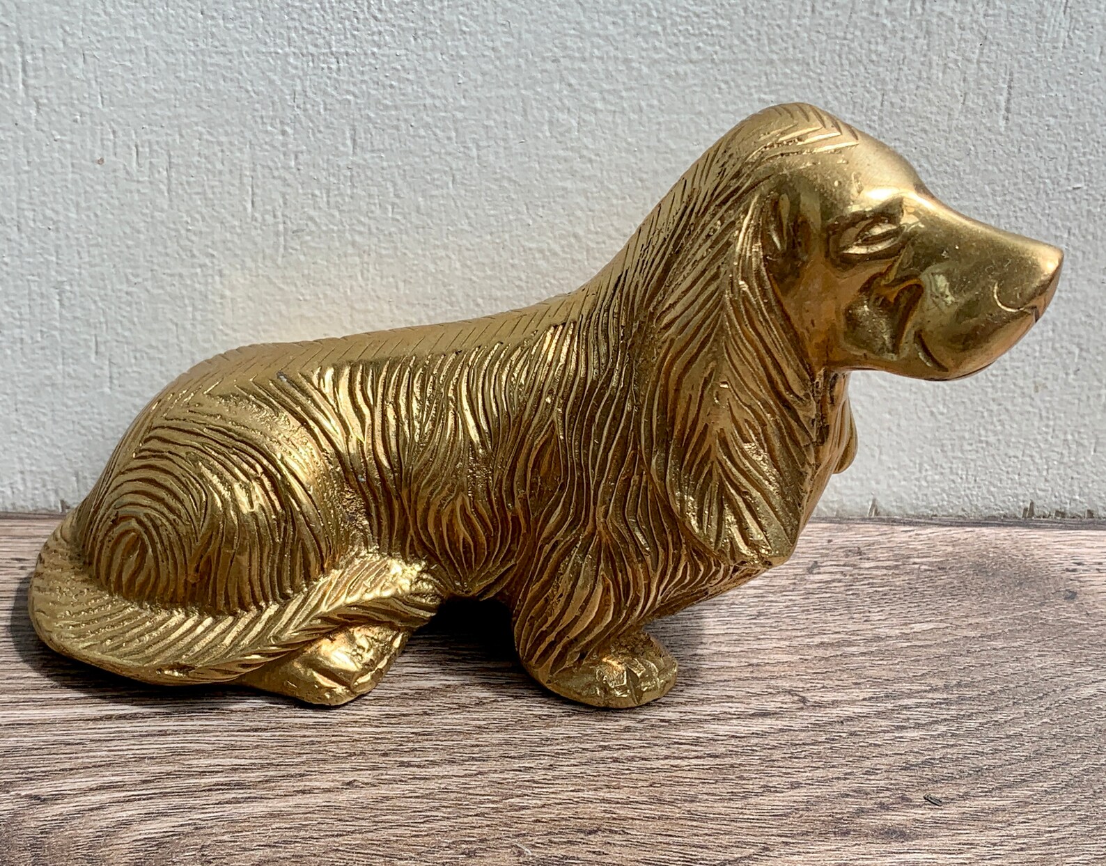 Vintage Brass Figurine of a Dog. Old Figurine of a Dog. Etsy