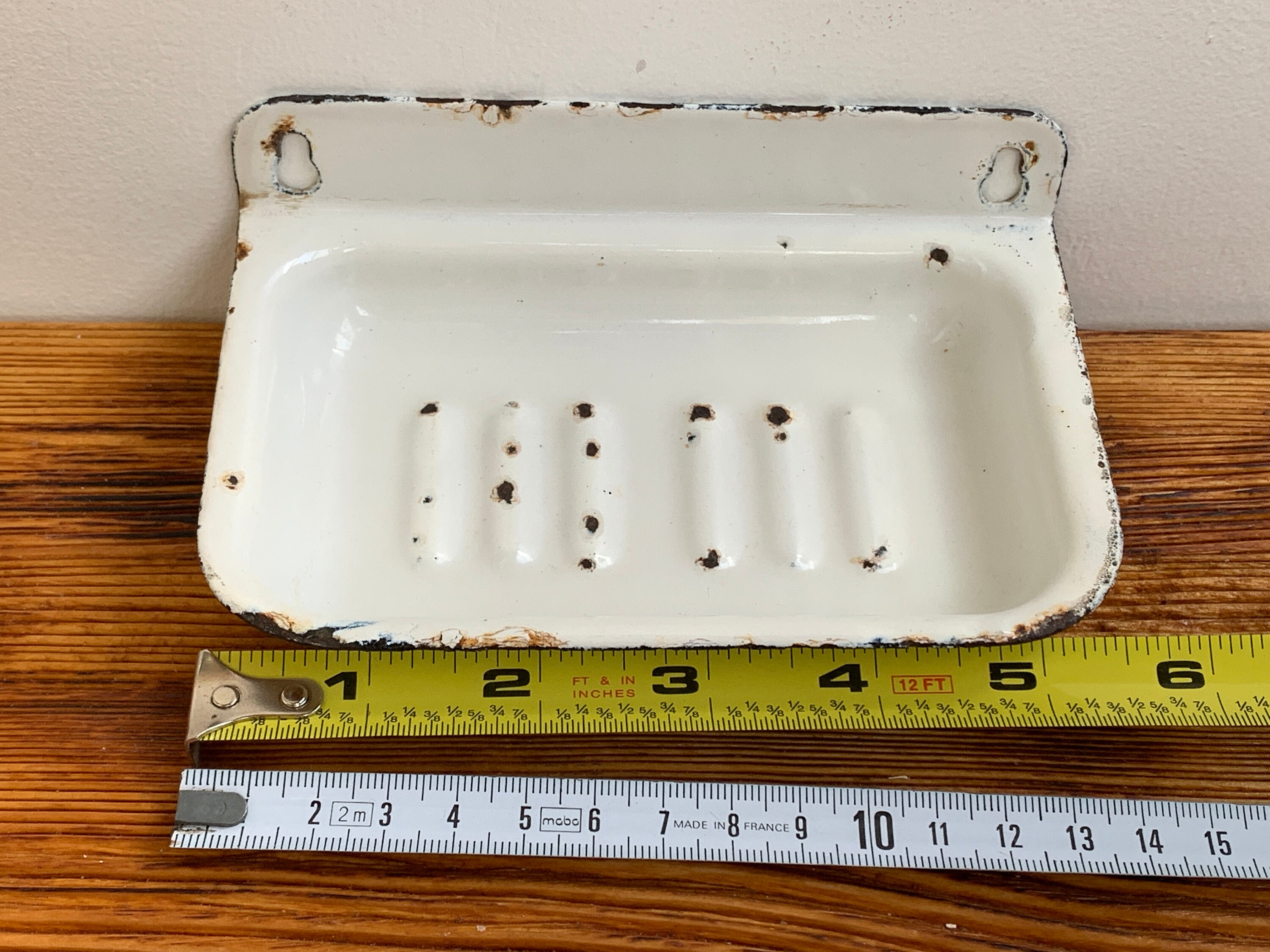 Original Vintage Enamel Soap Dish USSR Antique Rustic Soap Etsy