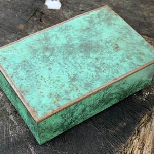 Scatola di latta per sigarette tedesche d'epoca, scatola di latta per sigari, scatola di latta rara, scatola di latta tedesca anni '60