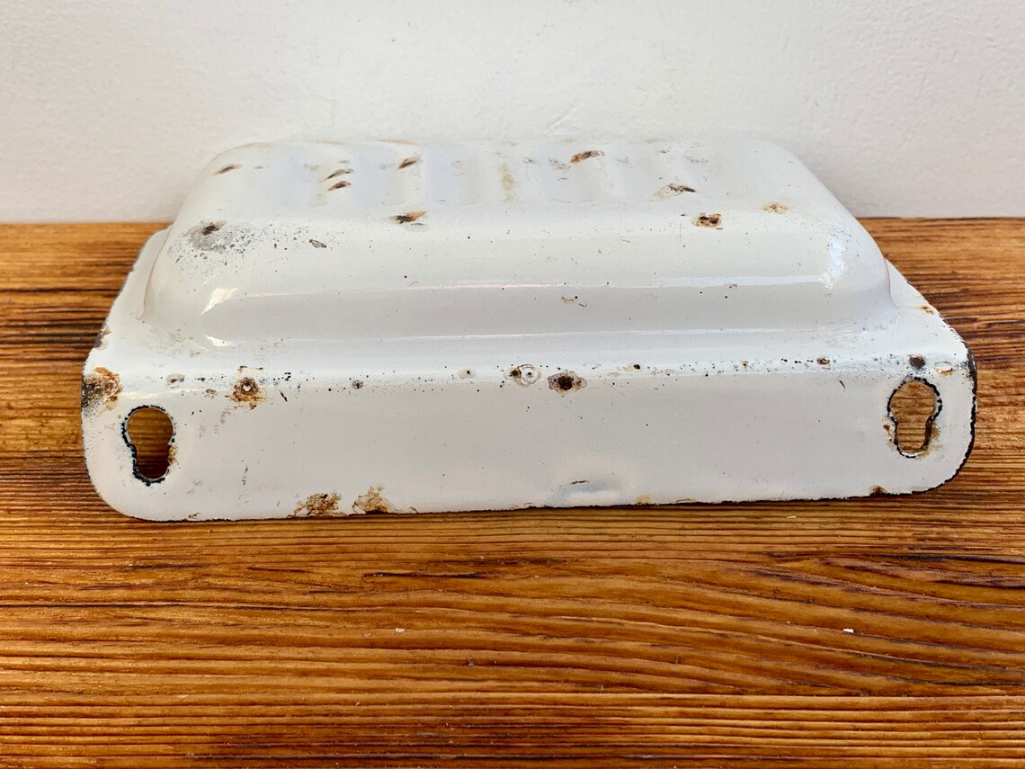 Original Vintage Enamel Soap Dish USSR Antique Rustic Soap Etsy