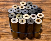 Vintage Bakelite Rods, Vein Bakelite Handle, Prayer Bead 1930s. 20pcs