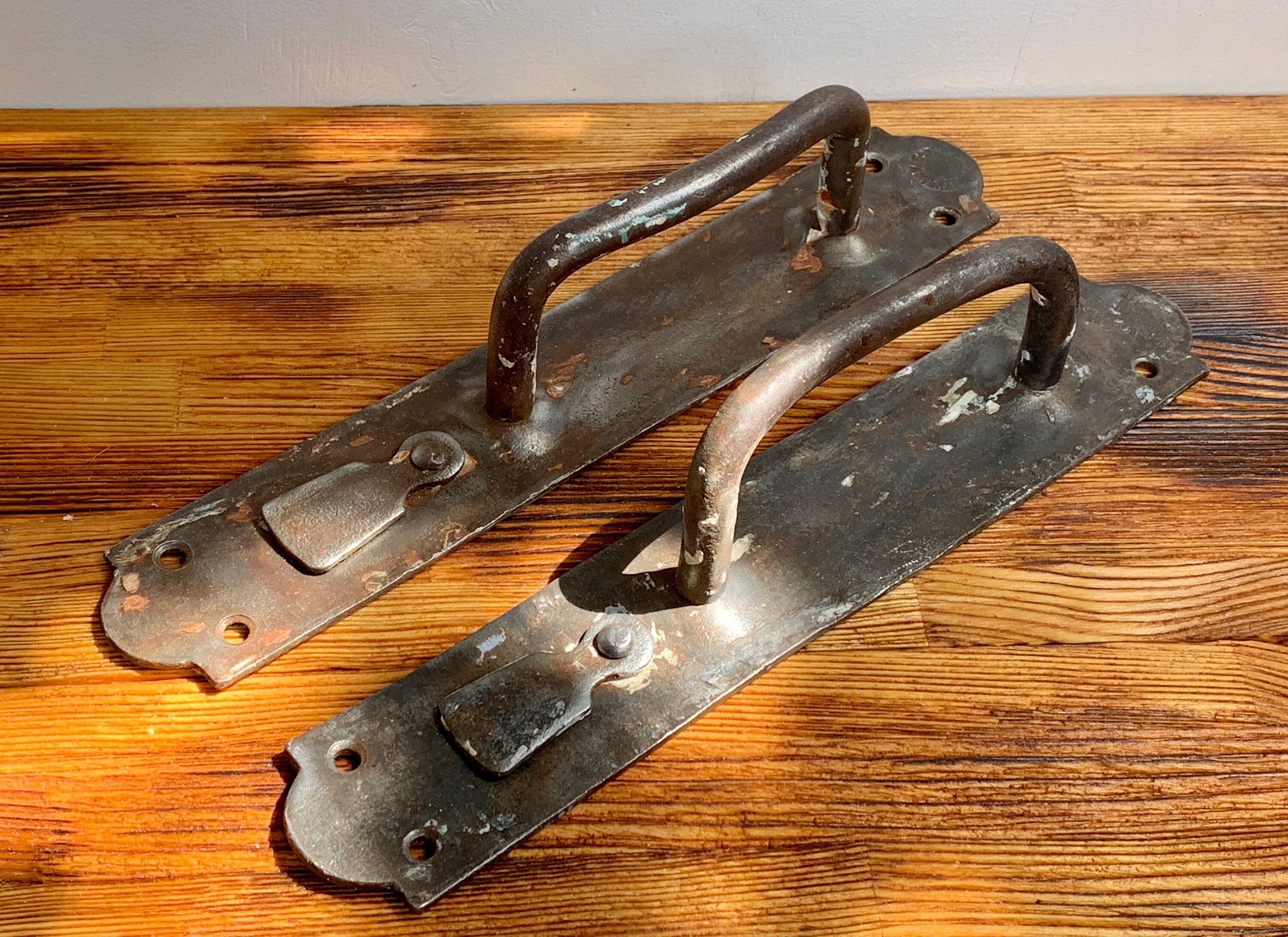 Vintage Steel Rusty Door Handle Old Barn Door Hardware Door Etsy