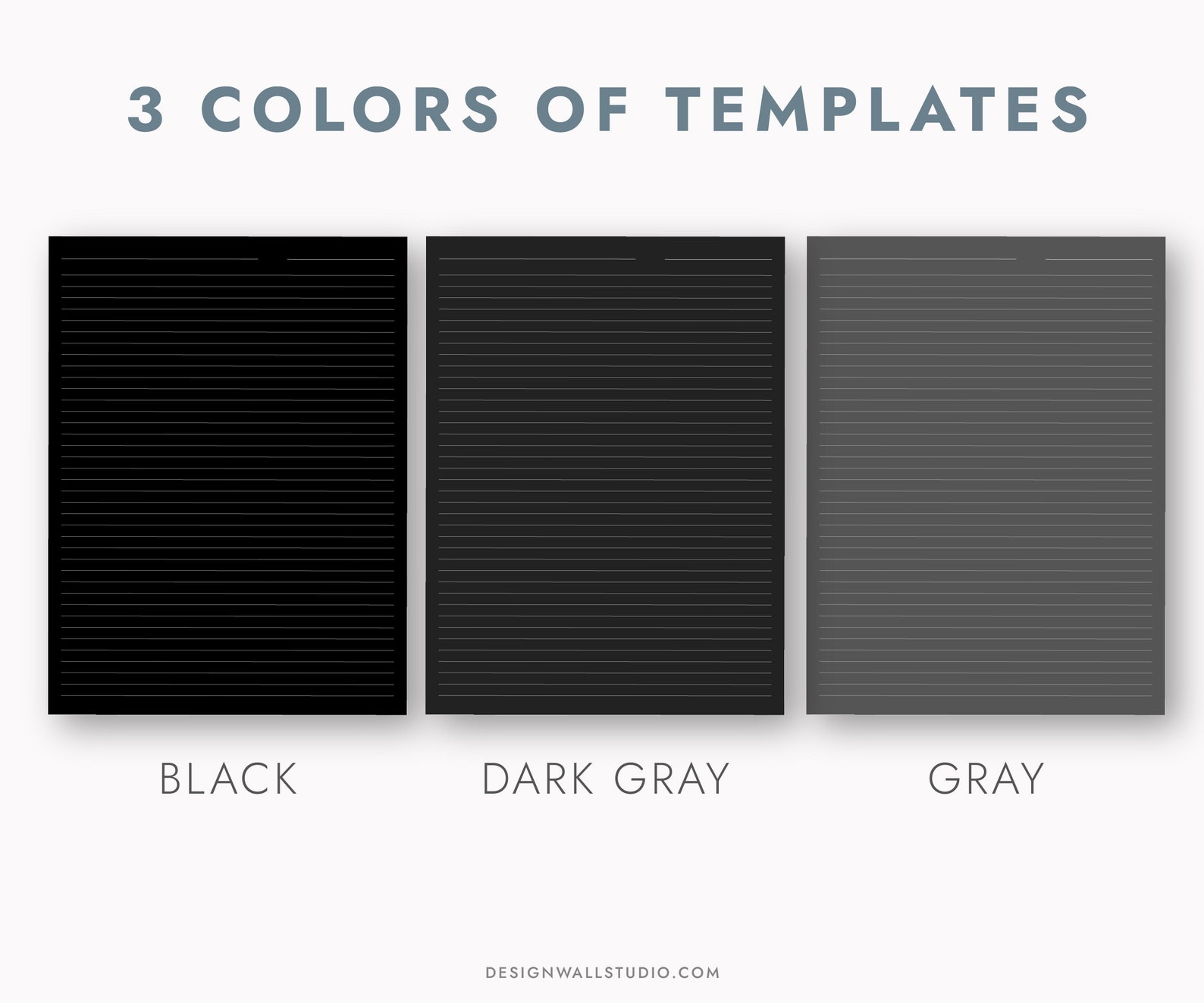 Digital Notes Templates for Goodnotes Notability, Dark Theme Notes for