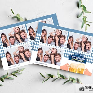 Oktoberfest Photo booth, Bavarian Oktoberfest Photobooth template for Beer Festival 6x4 3 Photo Template