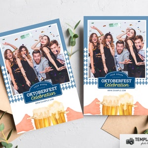 Oktoberfest Photo booth, Bavarian Oktoberfest Photobooth template for Beer Festival 4x6 1 Photo Template