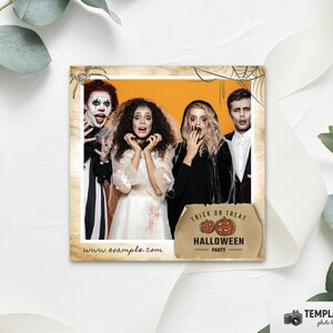 Halloween Photo booth, Worn Paper Halloween Photobooth template 5x5 1 Photo Template