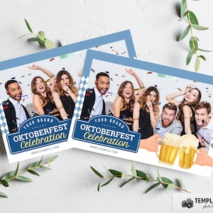 Oktoberfest Photo booth, Bavarian Oktoberfest Photobooth template for Beer Festival 6x4 1 Photo Template