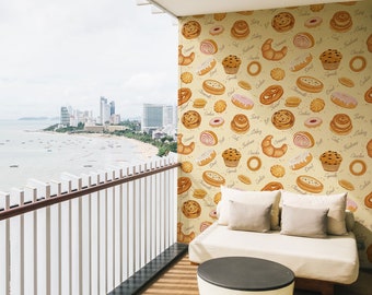 Bakery And Cake | Bakery And Cake Removable Wallpaper | Peel and Stick mural | Wall Decor #110