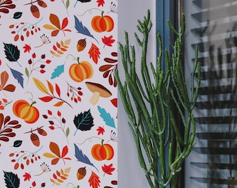 Autumn Peel and Stick Wallpaper | Removable Wall Mural | Autumn Accent Wall Decor | Self Adhesive Wallpaper