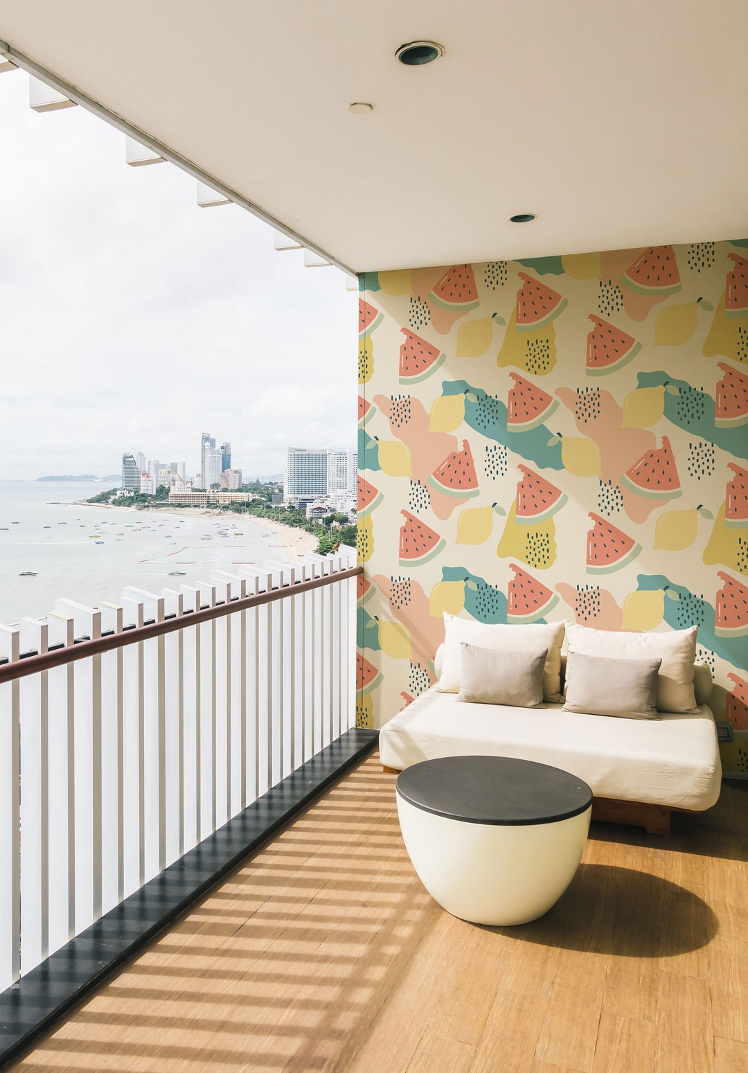Summer Fruits Peel and Stick Wallpaper | Tropical Mural - Etsy