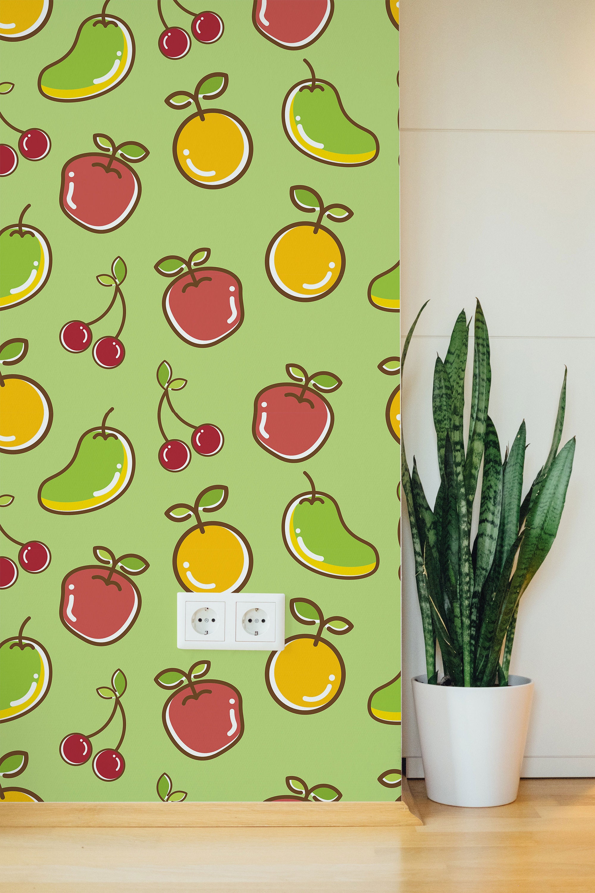 Fruits | Fruits Removable Wallpaper | Peel and Stick Mural | Wall Decor ...