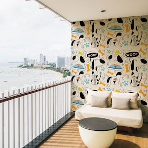 King Dog | King Dog Removable Wallpaper | Peel and Stick mural | Wall Decor #260