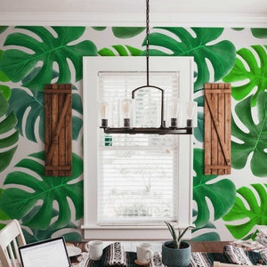 Tropical Greens2 | Tropical Greens2 Removable Wallpaper | Peel and Stick mural | Wall Decor #55