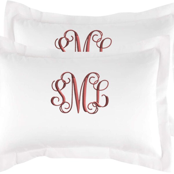 Monogram Pillow Sham Etsy
