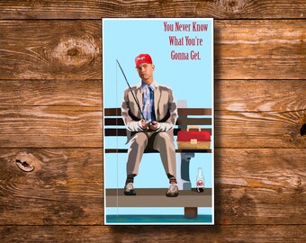Pegatina de pesca de Forrest Gump, pegatina de Bubba Gump, pegatina de pesca, caja de aparejos, pesca en el muelle, pegatina de película clásica, regalo de pesca