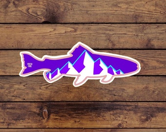 Utah Jazz Fly Fishing Sticker | Trout Decal | Fly Fishing | NBA | Utah Jazz Sticker | Donovan Mitchell | Fishing Gift | Laptop Sticker