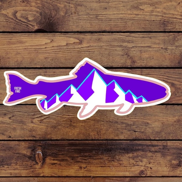 Utah Jazz Fly Fishing Sticker | Trout Decal | Fly Fishing | NBA | Utah Jazz Sticker | Donovan Mitchell | Fishing Gift | Laptop Sticker