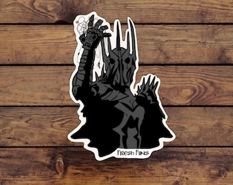 Sauron Fishing Sticker | Lord of the Rings Sticker | Fly Fishing | Fishing Decal | Outdoors | Middle Earth | LOTR | Fishing Gift