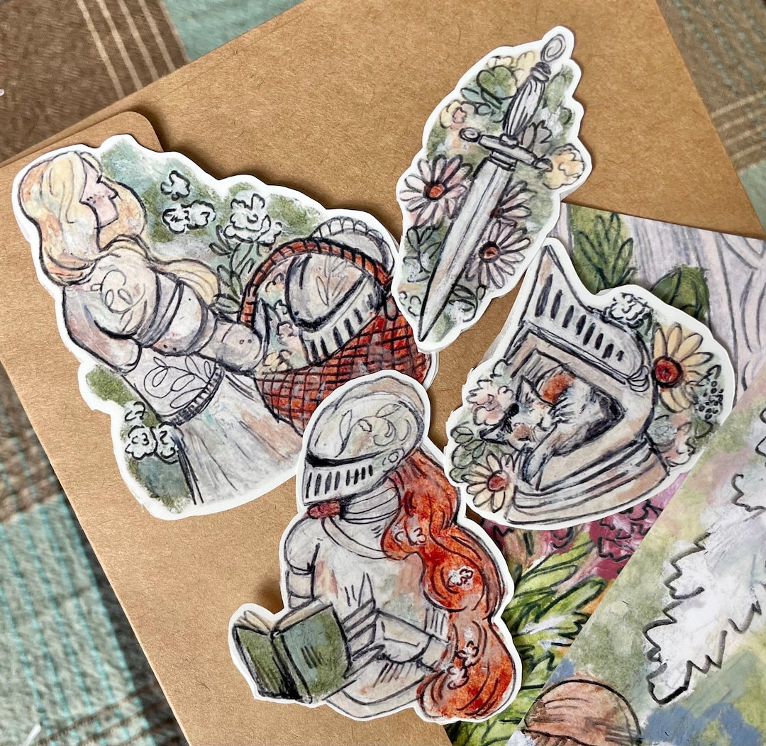 Fairytale Lady Knight Sticker Set - Etsy
