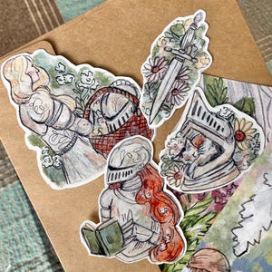 Fairytale Lady Knight Sticker Set