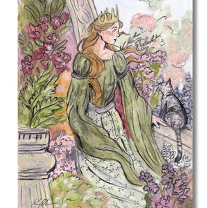Princess Garden Storybook Fantasy Art PRINT