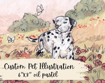 Custom Original Pet Commission Pastel Art