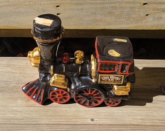 Vintage Ezra Brooks "Iron Horse" train engine decanter Kentucky Straight Bourbon Whiskey 1969