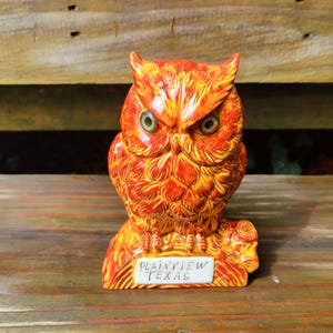 Vintage Ceramic Owl in Cottagecore style
