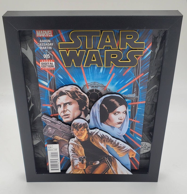 Star Wars Comic Book Variant Shadow Box Pop Out 3D Art | Etsy