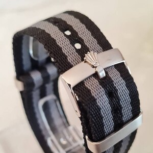 Correa de reloj militar de nylon de 2 piezas / Bond Negro y | Etsy México