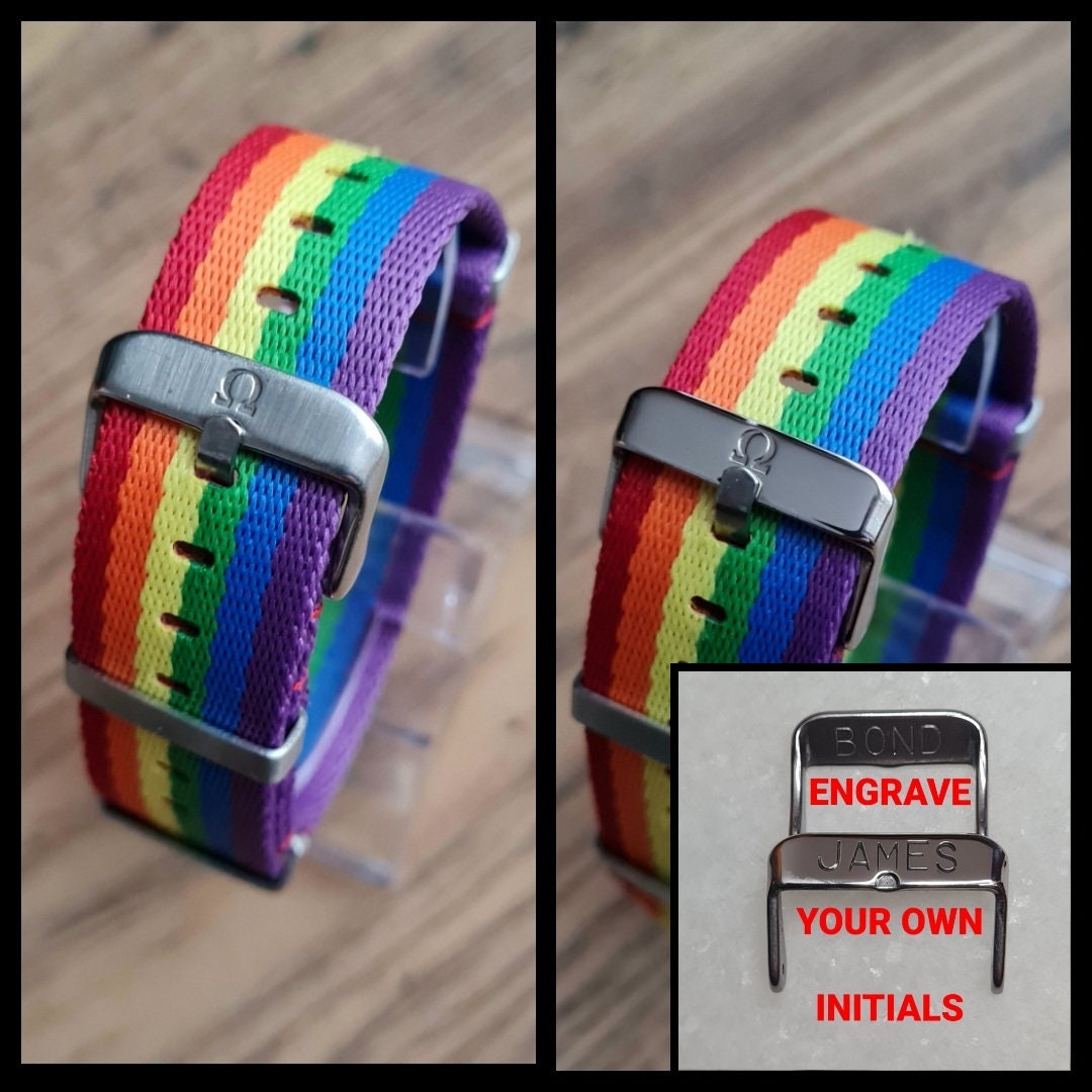 20mm 22mm Greek Omega Watch Strap Band Rainbow NHS LGBT Pride - Etsy