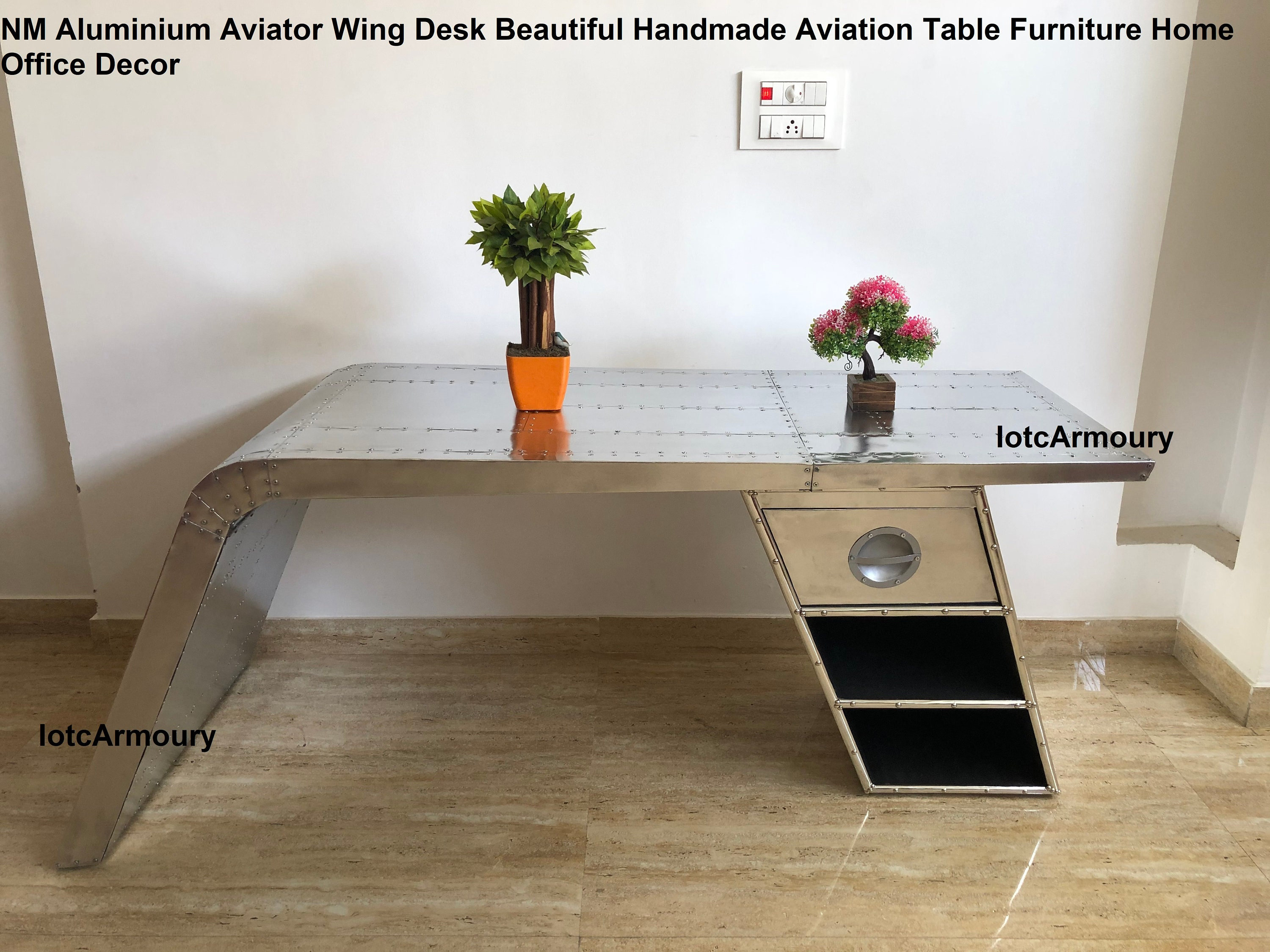 Aluminium Aviator Wing Desk Beautiful Handmade Aviation Table ...