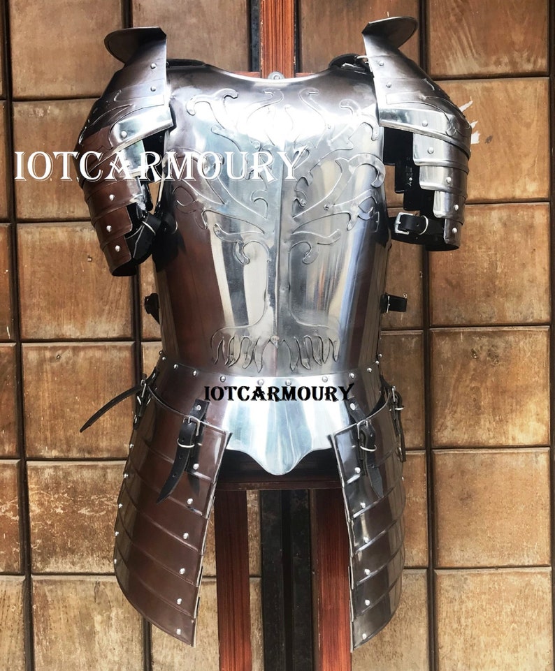 Medieval Breastplate with Shoulder Guard Inspired by Lord of Etsy