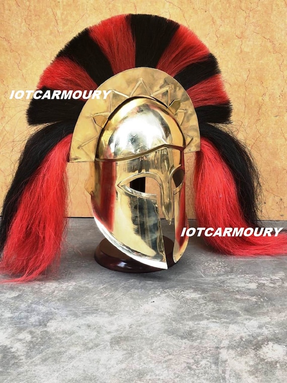 Greek Crest Helmet Corinthian Armour Helmet Steel Medieval Replica Greek helmet