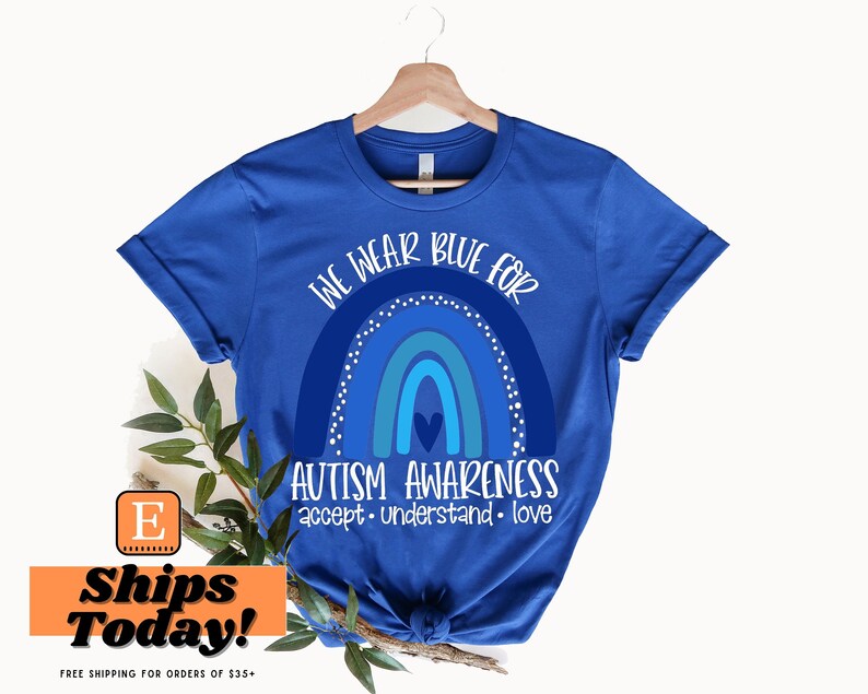 Autism Shirts Awareness TShirt, In April We Wear Blue, Autism Month, In April We Wear Blue, Infinity Autism, Autism Group shirts image 1