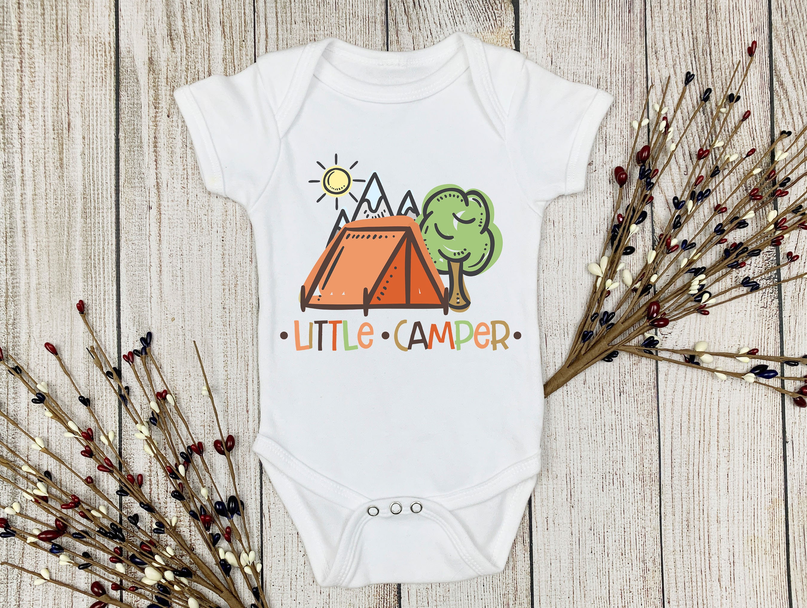 Happy Camper Baby Onesie® Camping Baby Onesie® Little Etsy